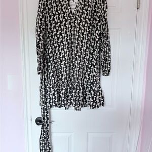 Zara Monochrome Circle Print Dress